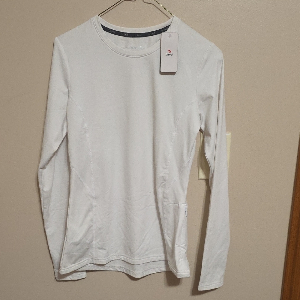 Baleaf Men's White Long Sleeve Tee